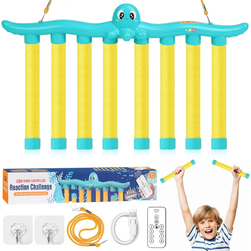 Catching Sticks Game – 3-Speed Adjustable Reaction and Hand-Eye Coordination Challenge, Remote Control Version (HM-10).